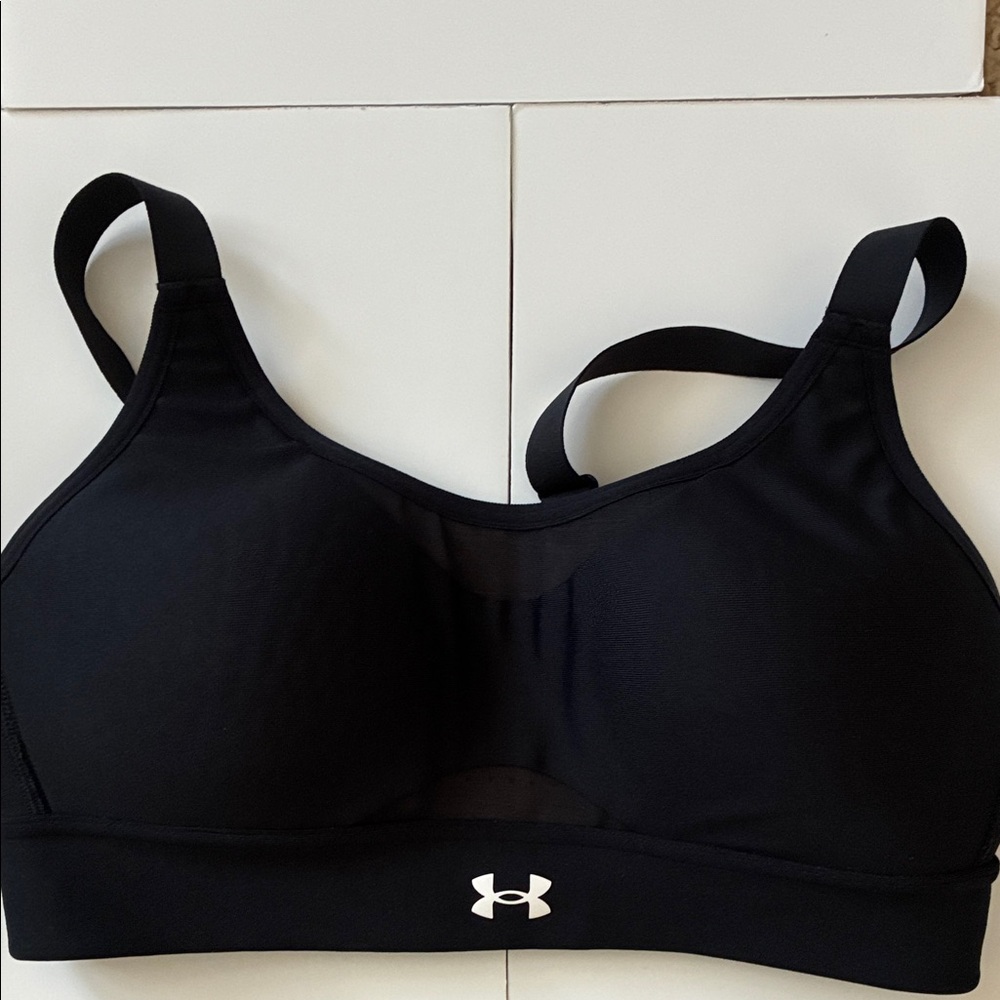 Under Armour Black Sports Bra with Logo